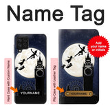 Samsung Galaxy A22 4G Hard Case Peter Pan Fly Fullmoon Night with custom name