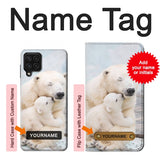 Samsung Galaxy A22 4G Hard Case Polar Bear Hug Family with custom name