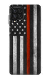 Samsung Galaxy A22 4G Hard Case Firefighter Thin Red Line Flag