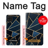 Samsung Galaxy A22 4G Hard Case Navy Blue Graphic Art with custom name