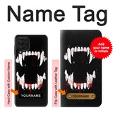 Samsung Galaxy A22 4G Hard Case Vampire Teeth Bloodstain with custom name