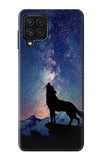 Samsung Galaxy A22 4G Hard Case Wolf Howling Million Star