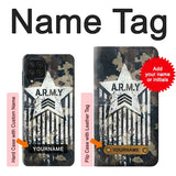 Samsung Galaxy A22 4G Hard Case Army Camo Camouflage with custom name