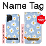 Samsung Galaxy A22 4G Hard Case Daisy Flowers Pattern with custom name
