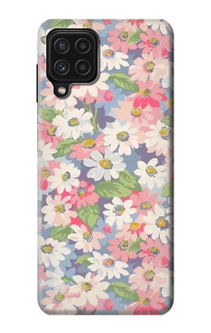 Samsung Galaxy A22 4G Hard Case Floral Flower Art Pattern