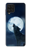 Samsung Galaxy A22 4G Hard Case Grim White Wolf Full Moon
