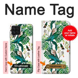 Samsung Galaxy A22 4G Hard Case Leaf Life Birds with custom name