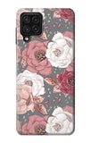 Samsung Galaxy A22 4G Hard Case Rose Floral Pattern