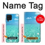 Samsung Galaxy A22 4G Hard Case Summer Ocean Beach with custom name