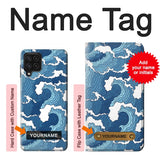 Samsung Galaxy A22 4G Hard Case Wave Pattern with custom name