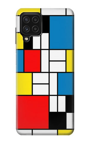 Samsung Galaxy A22 4G Hard Case Piet Mondrian Line Art Composition