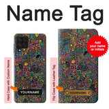 Samsung Galaxy A22 4G Hard Case Psychedelic Art with custom name