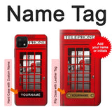 Samsung Galaxy A22 5G Hard Case Classic British Red Telephone Box with custom name