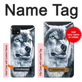 Samsung Galaxy A22 5G Hard Case Grim White Wolf with custom name
