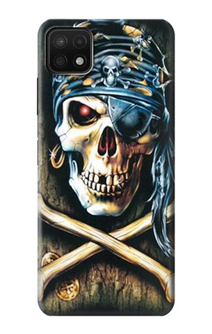 Samsung Galaxy A22 5G Hard Case Pirate Skull Punk Rock