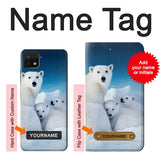 Samsung Galaxy A22 5G Hard Case Polar Bear Family Arctic with custom name