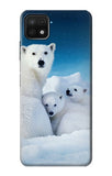 Samsung Galaxy A22 5G Hard Case Polar Bear Family Arctic