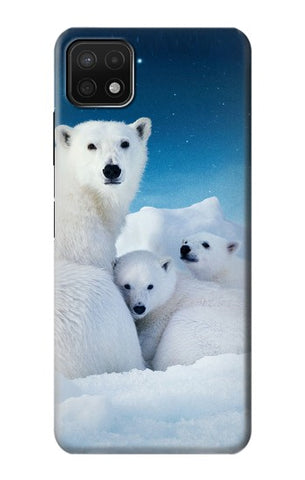Samsung Galaxy A22 5G Hard Case Polar Bear Family Arctic