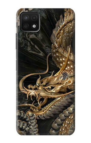 Samsung Galaxy A22 5G Hard Case Gold Dragon