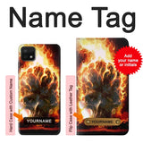 Samsung Galaxy A22 5G Hard Case Hell Fire Skull with custom name