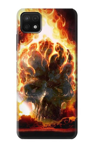 Samsung Galaxy A22 5G Hard Case Hell Fire Skull