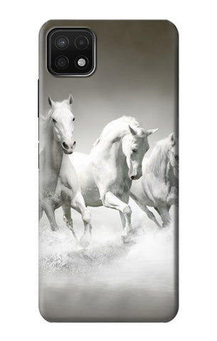 Samsung Galaxy A22 5G Hard Case White Horses
