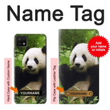 Samsung Galaxy A22 5G Hard Case Panda Enjoy Eating with custom name
