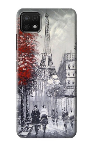 Samsung Galaxy A22 5G Hard Case Eiffel Painting of Paris