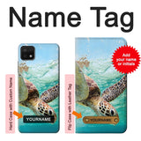 Samsung Galaxy A22 5G Hard Case Ocean Sea Turtle with custom name