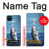 Samsung Galaxy A22 5G Hard Case Bass Fishing with custom name