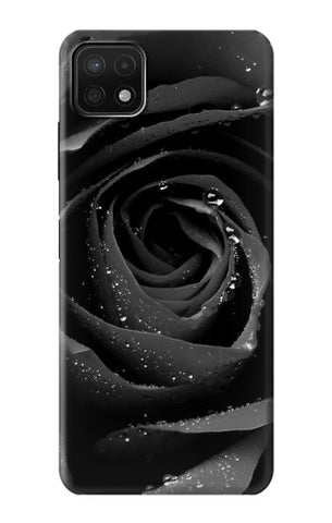 Samsung Galaxy A22 5G Hard Case Black Rose
