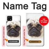 Samsung Galaxy A22 5G Hard Case Pug Dog with custom name