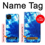 Samsung Galaxy A22 5G Hard Case Tie Dye Blue with custom name