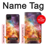 Samsung Galaxy A22 5G Hard Case Nebula Rainbow Space with custom name