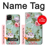 Samsung Galaxy A22 5G Hard Case Flower Floral Art Painting with custom name