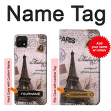 Samsung Galaxy A22 5G Hard Case Paris Postcard Eiffel Tower with custom name