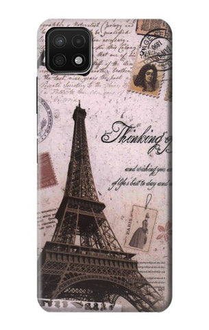 Samsung Galaxy A22 5G Hard Case Paris Postcard Eiffel Tower