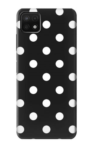 Samsung Galaxy A22 5G Hard Case Black Polka Dots