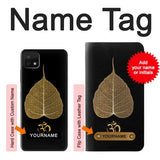 Samsung Galaxy A22 5G Hard Case Gold Leaf Buddhist Om Symbol with custom name