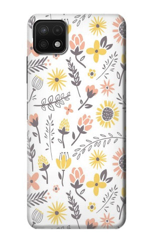 Samsung Galaxy A22 5G Hard Case Pastel Flowers Pattern