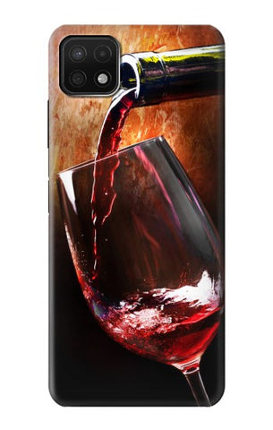Samsung Galaxy A22 5G Hard Case Red Wine Bottle And Glass