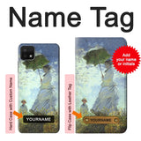 Samsung Galaxy A22 5G Hard Case Claude Monet Woman with a Parasol with custom name