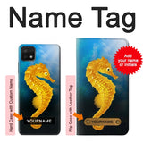 Samsung Galaxy A22 5G Hard Case Seahorse Underwater World with custom name