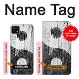 Samsung Galaxy A22 5G Hard Case Yin Yang Wood with custom name