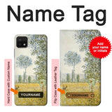 Samsung Galaxy A22 5G Hard Case Claude Monet Fields In Spring with custom name