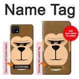 Samsung Galaxy A22 5G Hard Case Cute Monkey Cartoon Face with custom name