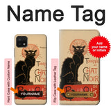 Samsung Galaxy A22 5G Hard Case Chat Noir The Black Cat with custom name