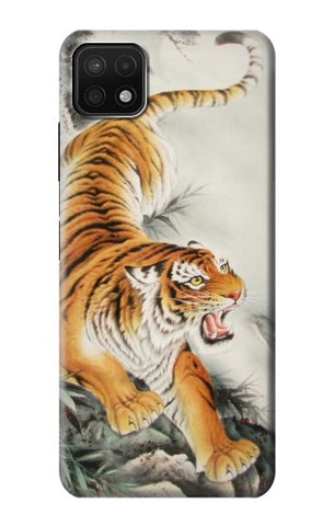 Samsung Galaxy A22 5G Hard Case Chinese Tiger Tattoo Painting