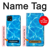 Samsung Galaxy A22 5G Hard Case Blue Water Swimming Pool with custom name