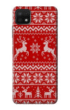 Samsung Galaxy A22 5G Hard Case Christmas Reindeer Knitted Pattern